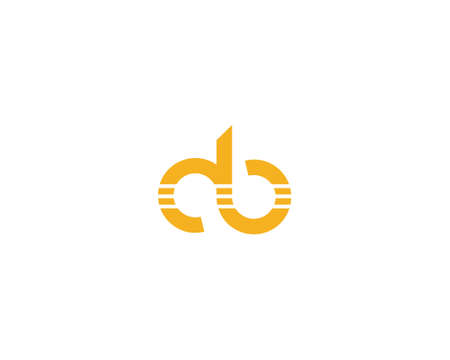 Creative orange letters AB logo design with white backgroundのイラスト素材