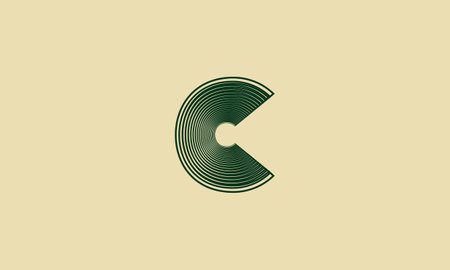 letter C abstract icon logo design initial conceptのイラスト素材