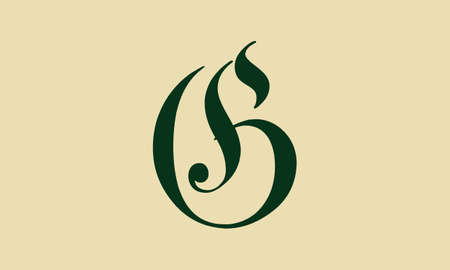 Cursive Letter G Initial Logo Concept, Vector Template. Vector design of letter G for logo design, business, natural products, personal branding, etc.のイラスト素材