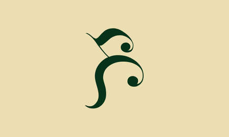 Cursive Letter P Initial Logo Concept, Vector Template. Vector design of letter P for logo design, business, natural products, personal branding, etc.のイラスト素材