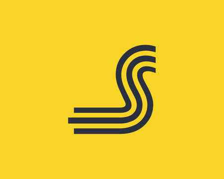 Creative letter S graphic lines alphabet icon/logo designのイラスト素材
