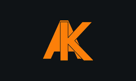 Letter AL Lines Logo Vector Design. Creative Letter AL Icon with White parallel Lines and Black Background.のイラスト素材