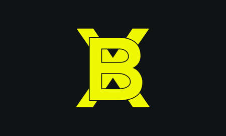 Bold letter logo XB or BX - Initial vector design - Premium Icon, Logo vectorのイラスト素材