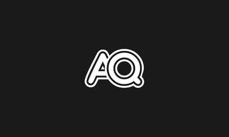 Bold letter AN logo thick one line creative minimalist style.のイラスト素材