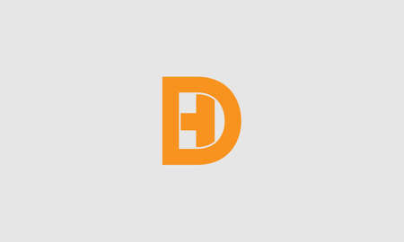 Letter DH Original monogram/icon designのイラスト素材