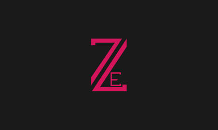 Initial letter ZK uppercase modern lines logo design template elements. Logo Design.のイラスト素材
