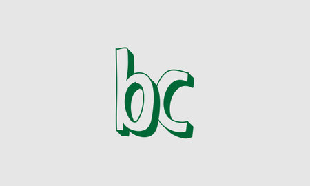 Bold letter icon BC - Initial vector design - Premium Icon, Logo vectorのイラスト素材
