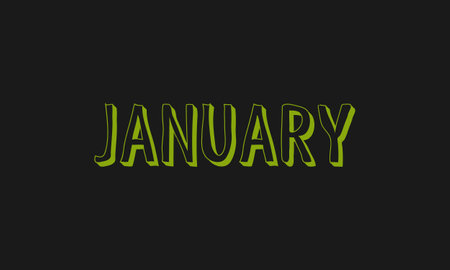 Month JANUARY in letters - Initial vector design - Premium Icon, Logo vectorの写真素材