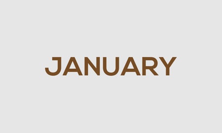 Bold month JANUARY in letters - Initial vector design - Premium Icon, Logo vectorの写真素材