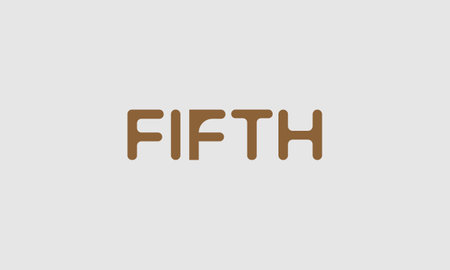 Bold number FIFTH in letters - Initial vector design - Premium Icon, Logo vectorのイラスト素材