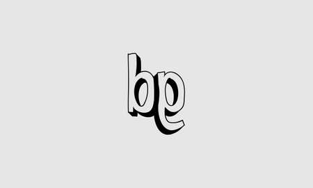 Bold letter icon BP - Initial vector design - Premium Icon, Logo vectorのイラスト素材