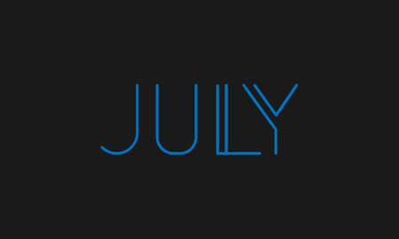 Word JULY in letters - Initial vector design - Premium Icon, vectorのイラスト素材