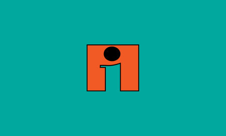 Letter I icon design with square outline. Creative modern letters icon, Premium vector illustration.
