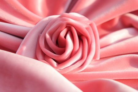 Pink Velvet Rose Fabric in Sunlightの素材