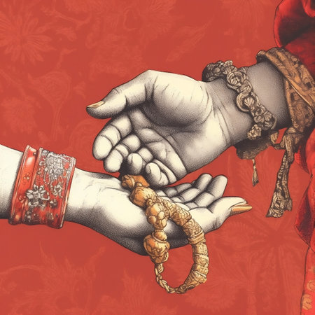 Hand-Drawn Raksha Bandhan Illustration Artistic Festive Design Elementsの素材