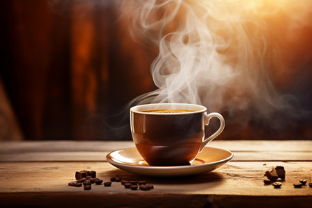 Aromatically Brewed Coffee in a Stylish Mug. Generative AIの素材