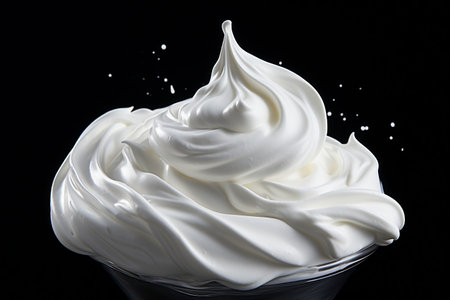 Whipped Cream on Distinct Background, Generative AIの素材