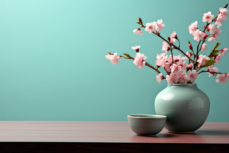 Vase Gracefully Placed on Tableの素材