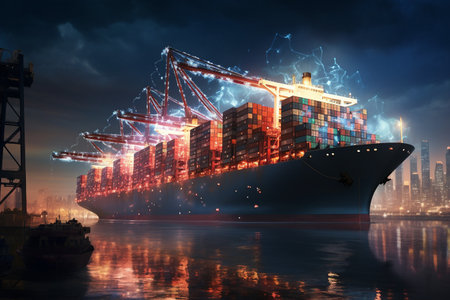 Illuminated Colossal Container Shipの素材