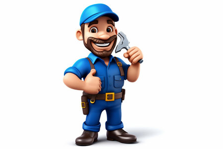 Professional Plumber Wielding Toolの素材