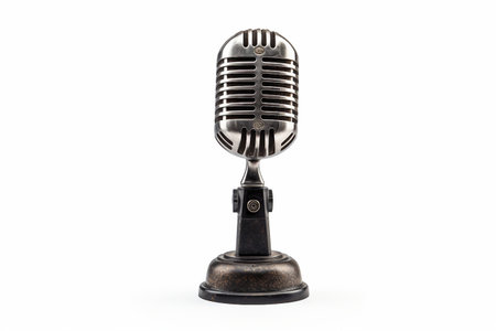 Vintage Microphone on Whiteの素材