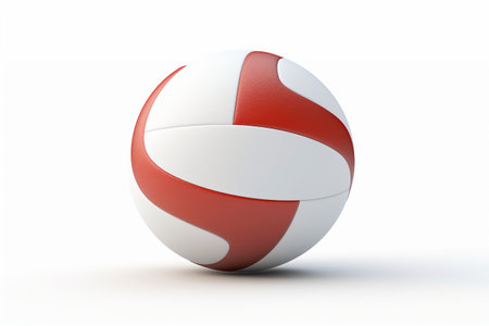 Portrait of a Volleyball isolated on a transparent backgroundの素材