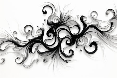 Swirling Geometric Patterns isolated on a transparent backgroundの素材