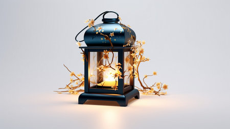 Isolated Glowing Wishing Lanternの素材
