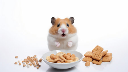 Curious Hamster Gazing Upの素材