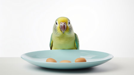 Adorable Parakeet and Upward Glanceの素材