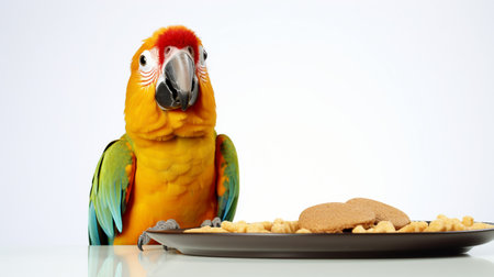 Inquisitive Parrot with Snackの素材