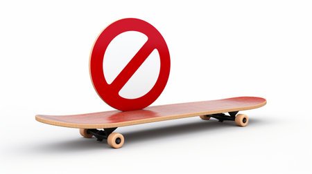 Isolated No Skateboarding Signの素材