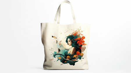 Isolated Tote Bag White Backgroundの素材