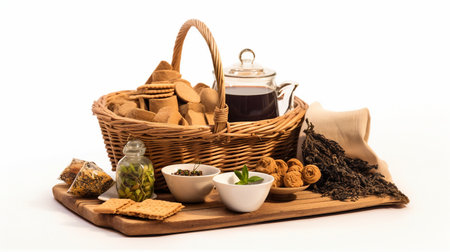 Isolated Tea Lover Basketの素材
