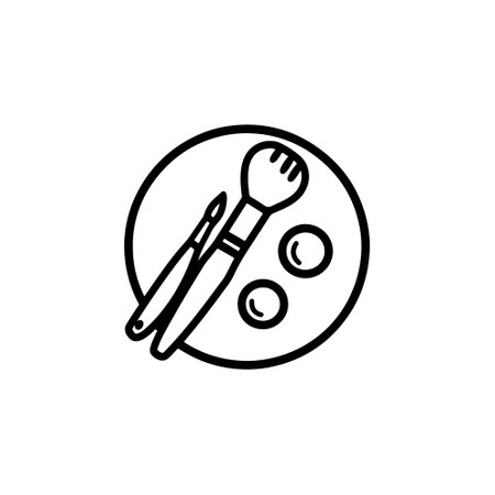 Vector Outline Painting Brush Designのイラスト素材