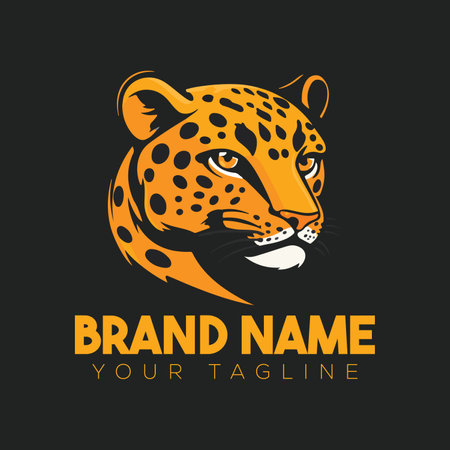 Charming Vector Leopard Logo Templateのイラスト素材