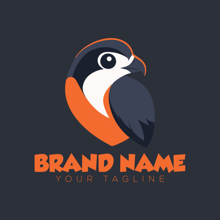 Cute Falcon Emblem Vector Artのイラスト素材