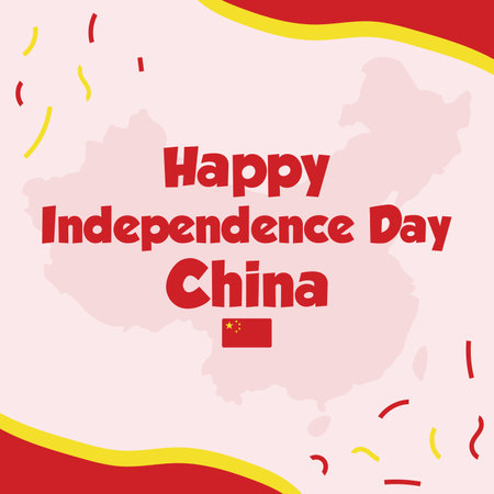 Eye catching China Independence Day Banner for Digital Platforms.のイラスト素材