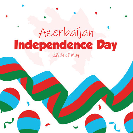 Eye Catching Banners for Azerbaijan Independence Day Celebrations.のイラスト素材