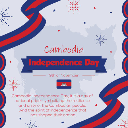Celebrate Cambodia Independence Day with Style.のイラスト素材
