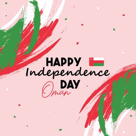 Proud Moments for Oman on Independence Dayのイラスト素材