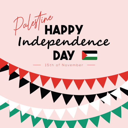 Palestine Independence Day - A Nation Hopeのイラスト素材