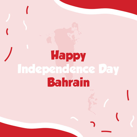 Bahrain National Day Template for Social Mediaのイラスト素材