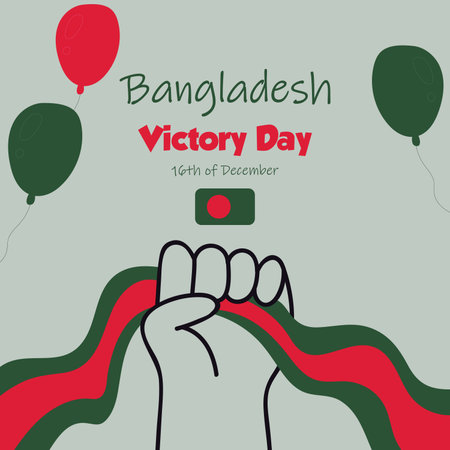 Bangladesh victory day posterのイラスト素材