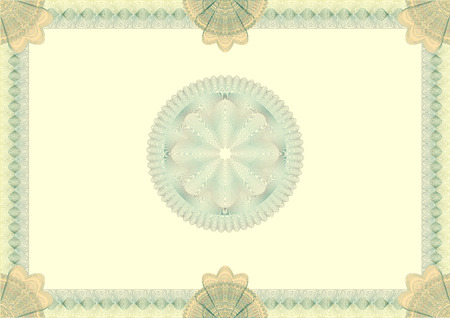 vector secure hi detailed guilloche blank certificateのイラスト素材
