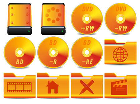 gold icon for operation system set 3 of 4のイラスト素材