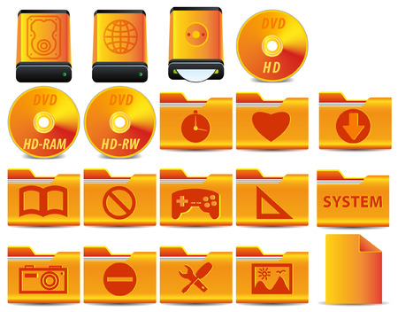 gold icon for operation system set 4 of 4のイラスト素材