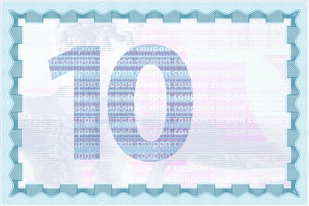 Hi detailed and secure coupon guilloche template and currency backgroundsのイラスト素材