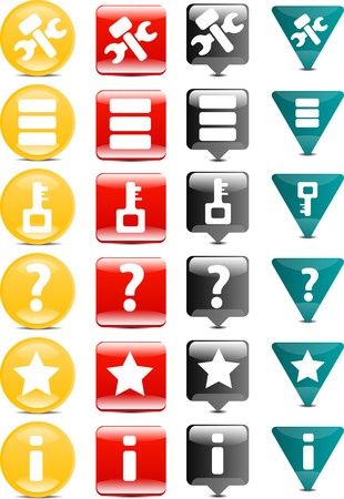Tools and data base Icon setのイラスト素材