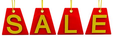 Sale Tag 4 letters setの写真素材